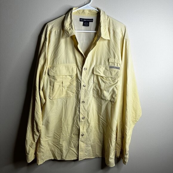 ExOfficio Shirt Mens XL Adventure Vented Utility Flap Pocket Button Long Sleeve - Picture 1 of 12